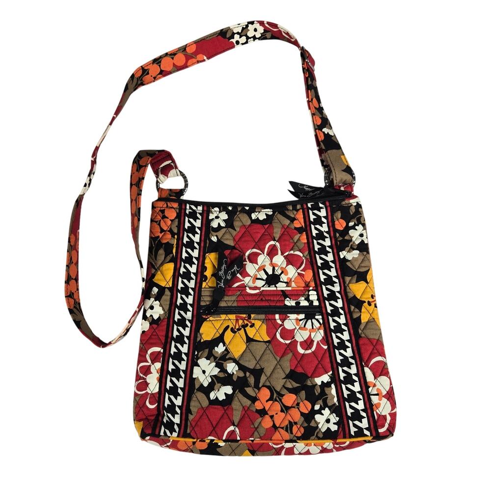Vera‎ Bradley Bittersweet Crossbody Hipster Bag Floral Red Orange Yellow Black